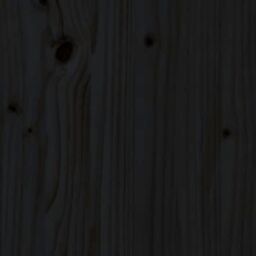 Berkfield Home Headboard Black 146x4x100 cm Solid Wood Pine - Size: 146 x 4 x 100 cm - thumbnail 5