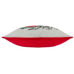 Evans Lichfield Christmas Dog Wreath Festive Piped Polyester Filled Cushion - Size: 43 cm x 43 cm - thumbnail 3