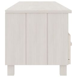 Berkfield Home TV Cabinet HAMAR White 158x40x40 cm Solid Wood Pine - Size: 158 x 40 x 40 cm - thumbnail 4