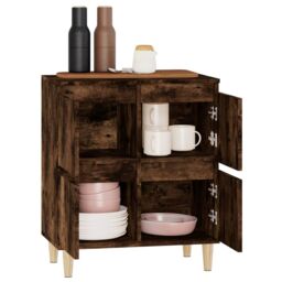 Berkfield Home Sideboard Smoked Oak 60x35x70 cm Engineered Wood in Brown - Size: 60 x 35 x 70 cm - thumbnail 5