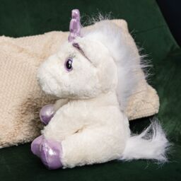 Samuel Alexander 24cm Plush White Unicorn with Sparkly Purple Horn & Hooves - thumbnail 4