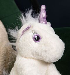 Samuel Alexander 24cm Plush White Unicorn with Sparkly Purple Horn & Hooves - thumbnail 5