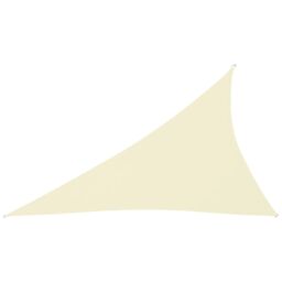 Berkfield Home Sunshade Sail Oxford Fabric Triangular 3x4x5 m Cream in Beige - thumbnail 1