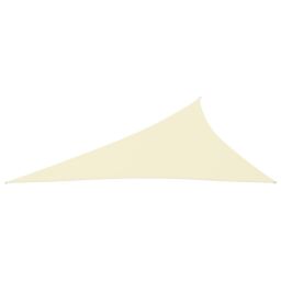 Berkfield Home Sunshade Sail Oxford Fabric Triangular 3x4x5 m Cream in Beige - thumbnail 2