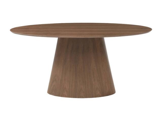 Vente-unique 6 - Seater Dining Table With Walnut Veneer - Dark Natural - ANTELADA - image 1