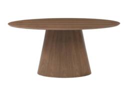 Vente-unique 6 - Seater Dining Table With Walnut Veneer - Dark Natural - ANTELADA - thumbnail 4
