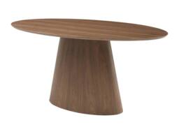 Vente-unique 6 - Seater Dining Table With Walnut Veneer - Dark Natural - ANTELADA - thumbnail 5