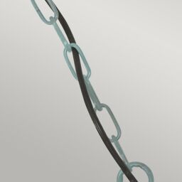 Netlighting Sheldon 1 Light Outdoor Ceiling Chain Lantern Verdigris IP44 E27 in Green - thumbnail 2