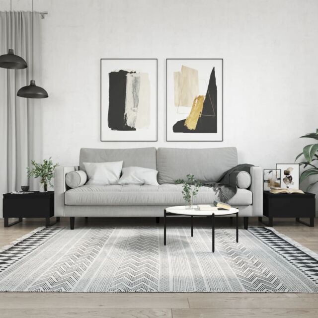 Berkfield Home Coffee Tables 2 pcs Black 50x46x35 cm Engineered Wood - Size: 50 x 46 x 35 cm - image 1