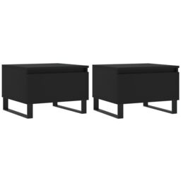 Berkfield Home Coffee Tables 2 pcs Black 50x46x35 cm Engineered Wood - Size: 50 x 46 x 35 cm - thumbnail 2