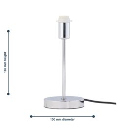 First Choice Lighting Set of 2 Chrome Touch Operated Stick Table Lamp Bases Only in Silver - thumbnail 9