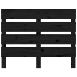 Berkfield Home Headboard Black 100x3x80 cm Solid Wood Pine - Size: 100 x 3 x 80 cm - thumbnail 3