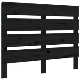 Berkfield Home Headboard Black 100x3x80 cm Solid Wood Pine - Size: 100 x 3 x 80 cm - thumbnail 2