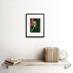 "Artery8 Wall Art Print Painting Von Stuck Sisyphus Old Master Framed Artwork Framed 9X7 Inch in Black - Size: W7"" x H9""" - thumbnail 2