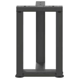 Berkfield Home Coffee Table Legs T-Shaped¬†2 pcs Anthracite 28x25x(42-43) cm Steel in Black - thumbnail 6