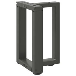 Berkfield Home Coffee Table Legs T-Shaped¬†2 pcs Anthracite 28x25x(42-43) cm Steel in Black - thumbnail 3