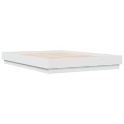 Berkfield Home Bed Frame with LED without Mattress White 160x200 cm - thumbnail 3