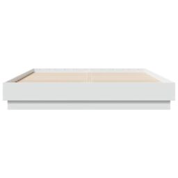 Berkfield Home Bed Frame with LED without Mattress White 160x200 cm - thumbnail 6