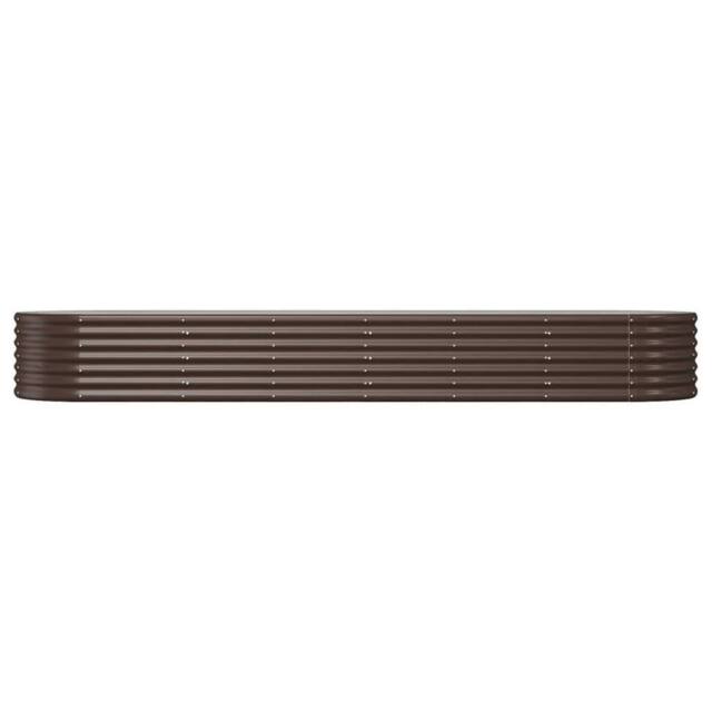 Berkfield Home Garden Raised Bed Powder-coated Steel 296x80x36 cm Brown - Size: 296 x 80 x 36 cm - image 1