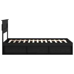 Berkfield Home Bed Frame with Headboard Black 75 x 190 cm Solid Pine Wood - thumbnail 8