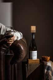 Selbrae House Oak Wine Bottle Coaster - Love & Celebrate in Beige - thumbnail 3