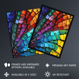 "Artery8 Dragonfly Wing Close Up Colourful Oil Painting Framed Art Print - Size: W12"" x H16""" - thumbnail 2