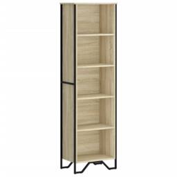 Berkfield Home Bookcase Sonoma Oak 50x31x169 cm Engineered Wood in Light Tan - Size: 50 x 31 x 169 cm - thumbnail 1