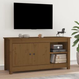 Berkfield Home TV Cabinet Honey Brown 103x36.5x52 cm Solid Wood Pine