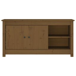 Berkfield Home TV Cabinet Honey Brown 103x36.5x52 cm Solid Wood Pine - thumbnail 3