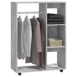 Berkfield Home Wardrobe Concrete Grey 80x40x110 cm Engineered Wood - Size: 80 x 40 x 110 cm - thumbnail 4