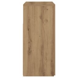Berkfield Home Sideboard with LED Lights Artisan Oak 80x35x75 cm Engineered Wood in Brown - Size: 80 x 35 x 75 cm - thumbnail 8