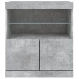 Berkfield Home Sideboard with LED Lights Concrete Grey 60x37x67 cm - Size: 60 x 37 x 67 cm - thumbnail 6