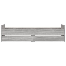 Berkfield Home Bed Frame without Mattress Grey Sonoma 75x190 cm Small Single Small Single - thumbnail 6