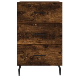 Berkfield Home Bedside Cabinet Smoked Oak 40x40x66 cm Engineered Wood in Brown - Size: 40 x 40 x 66 cm - thumbnail 5