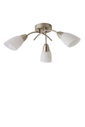 ValueLights Barine 3 Way Brushed Chrome Ceiling Bar Light in Metallic Silver - thumbnail 6