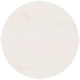 Berkfield Home Table Top White Ã˜50x2.5 cm Solid Wood Pine - Size: 50x2.5 cm