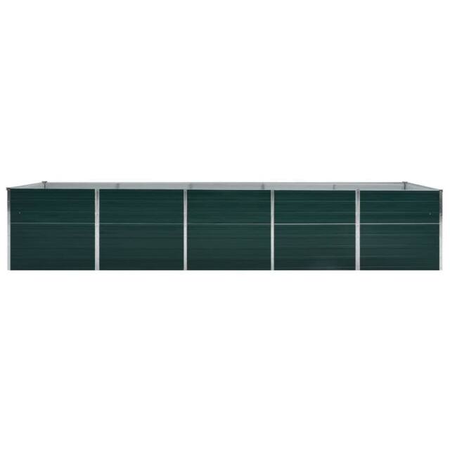 Berkfield Home Garden Raised Bed Galvanised Steel 400x80x45 cm Green - Size: 400 x 80 x 45 cm - image 1