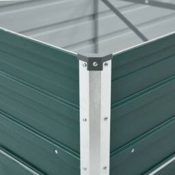 Berkfield Home Garden Raised Bed Galvanised Steel 400x80x45 cm Green - Size: 400 x 80 x 45 cm - thumbnail 5