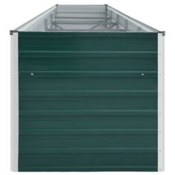 Berkfield Home Garden Raised Bed Galvanised Steel 400x80x45 cm Green - Size: 400 x 80 x 45 cm - thumbnail 4