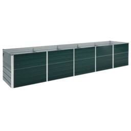 Berkfield Home Garden Raised Bed Galvanised Steel 400x80x45 cm Green - Size: 400 x 80 x 45 cm - thumbnail 2