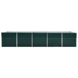 Berkfield Home Garden Raised Bed Galvanised Steel 400x80x45 cm Green - Size: 400 x 80 x 45 cm - thumbnail 1