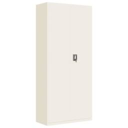 Berkfield Home File Cabinet White 90x40x200 cm Steel - Size: 90 x 40 x 200 cm - thumbnail 1