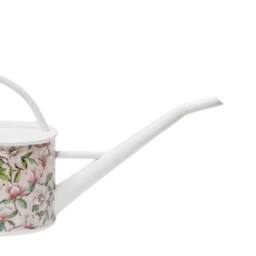 Ivyline Maisie Vintage Magnolia Metal Watering Can H20cm W43cm in White - thumbnail 3