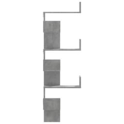 Berkfield Home Wall Corner Shelf Concrete Grey 45x45x147 cm Engineered Wood - Size: 45 x 45 x 147 cm - thumbnail 5