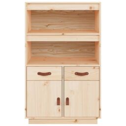 Berkfield Home Highboard 67x40x108.5 cm Solid Wood Pine in Brown - thumbnail 6