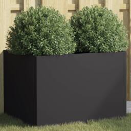 Berkfield Home Planter Black 62x47x46 cm Steel - Size: 62 x 47 x 46 cm - thumbnail 2