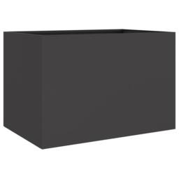 Berkfield Home Planter Black 62x47x46 cm Steel - Size: 62 x 47 x 46 cm - thumbnail 3
