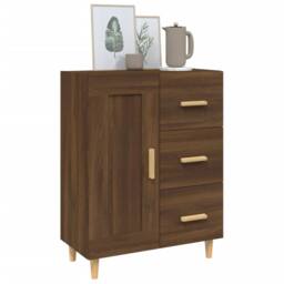 Berkfield Home Sideboard Brown Oak 69.5x34x90 cm Engineered Wood - thumbnail 4