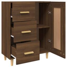 Berkfield Home Sideboard Brown Oak 69.5x34x90 cm Engineered Wood - thumbnail 6