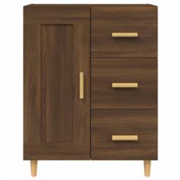 Berkfield Home Sideboard Brown Oak 69.5x34x90 cm Engineered Wood - thumbnail 7